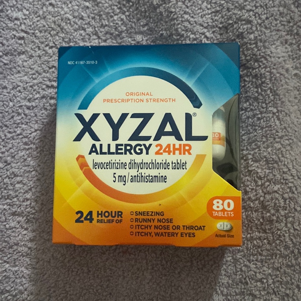 ORIGINAL
PRESCRIPTION STRENGTH
XYZAL
ALLERGY 24HR